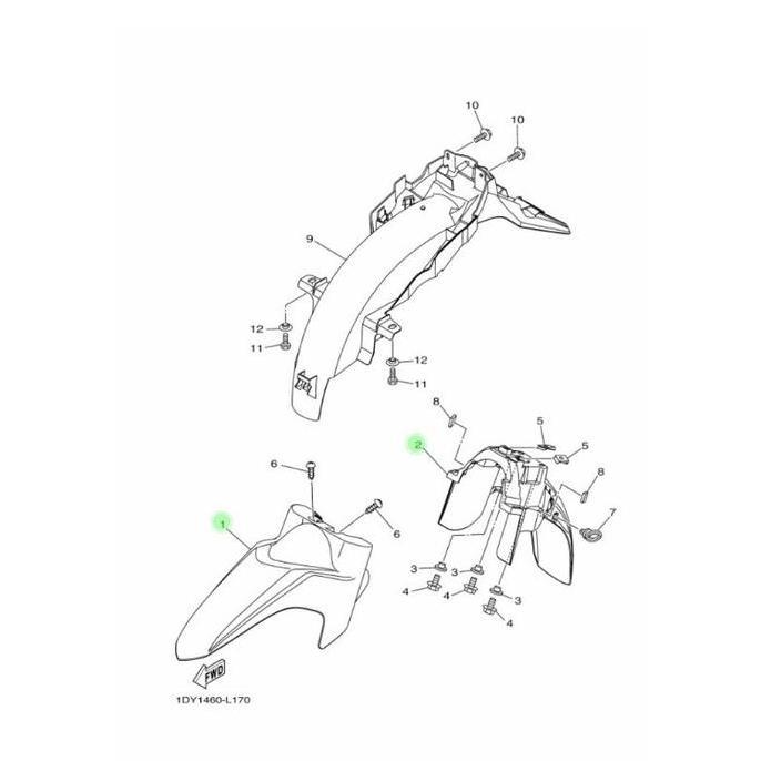 SPAKBOR DEPAN JUPITER Z1 F1 1DY-F1511-00- PART ORIGINAL YAMAHA YGP