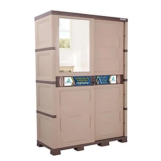 LEMARI PAKAIAN SLIDING LEMARI SLIDING OLYMPLAST LEMARI BAJU WARDROBE - MODERN