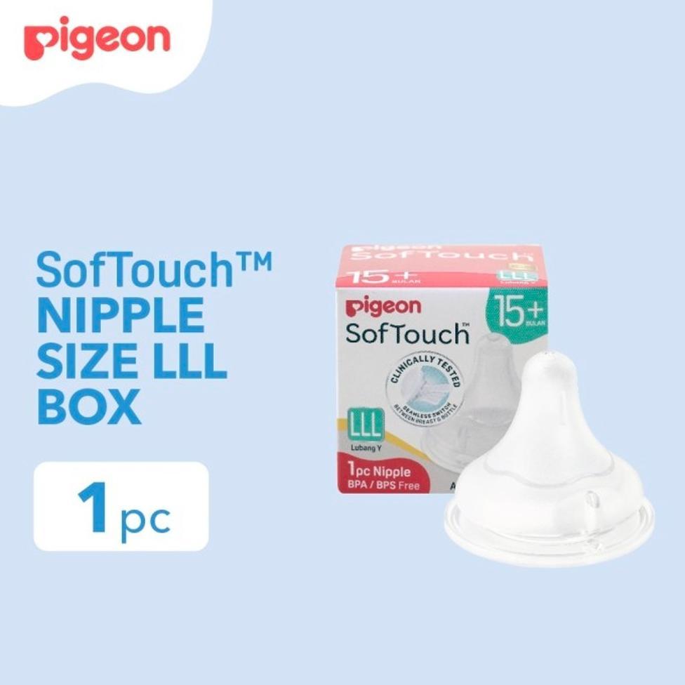 Pigeon Softouch Nipple Dot Botol Bayi LLL / 3L