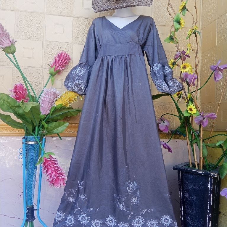 Gamis PL Mayung Abu Basah (Abu abu orang kaya)