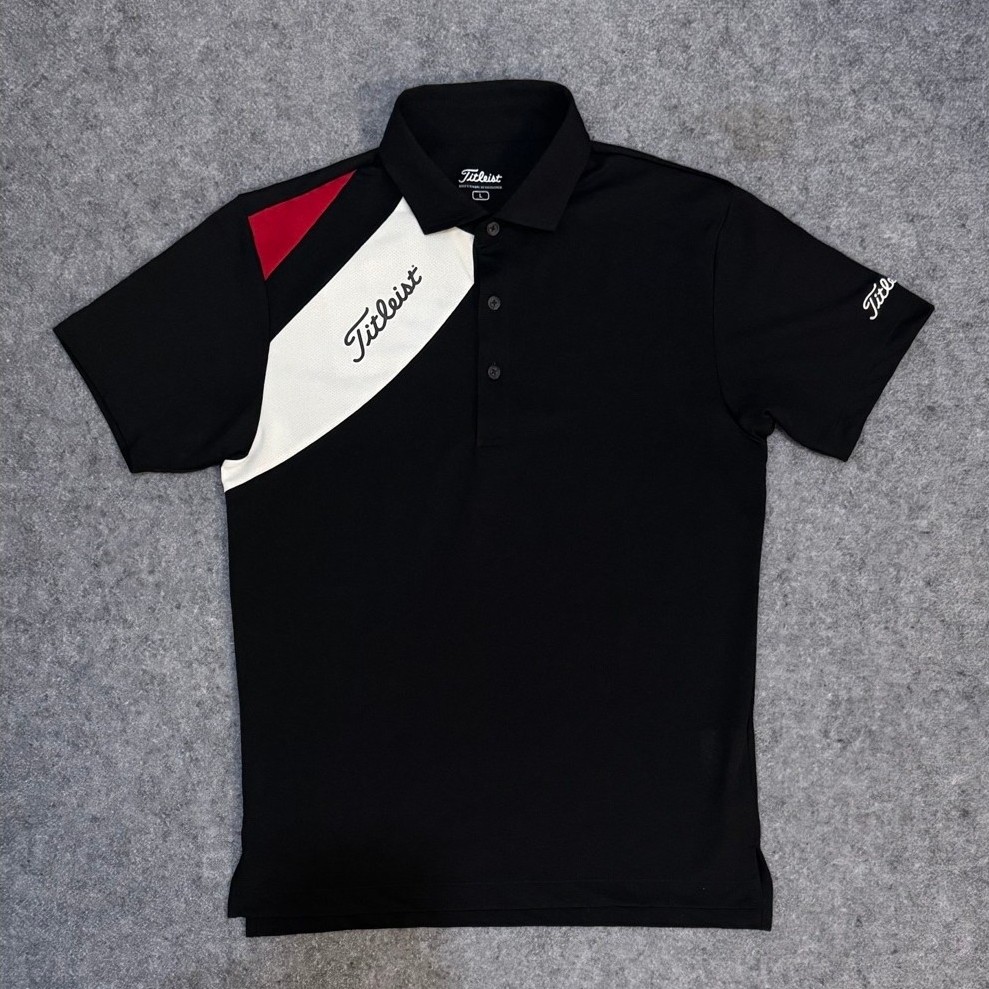 Titleist Triple colour on black Golf Shirt