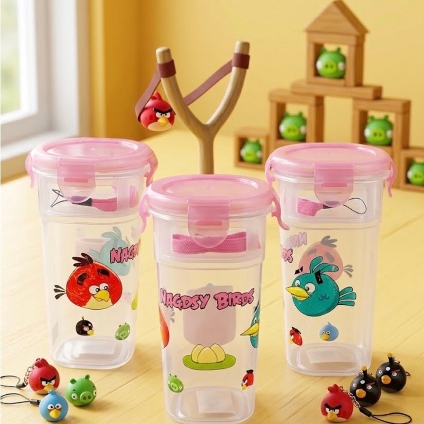 Toples snack Wadah Plastik Contanier Jars Lucu Karakter