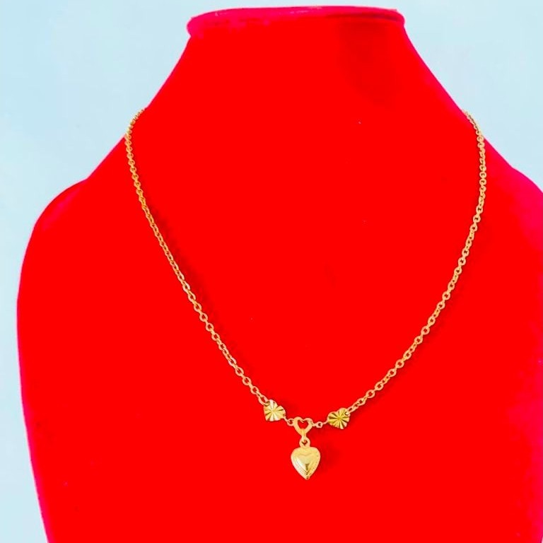 kalung dan gelang Akesories titanium lapis emas 23karat anti luntur