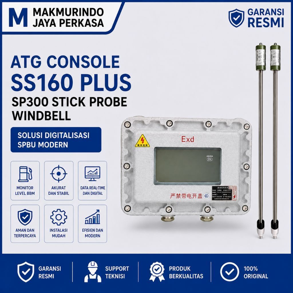Automatic Tank Gauge ATG Console SS 160 Plus SP 300 Stick Probe Windbell Digitalisasi SPBU Original