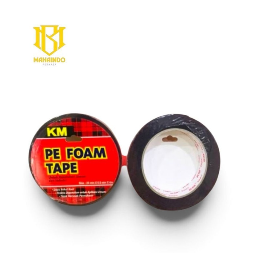Double Tape Pe Foam Tape Busa Hitam 24mm x 4m