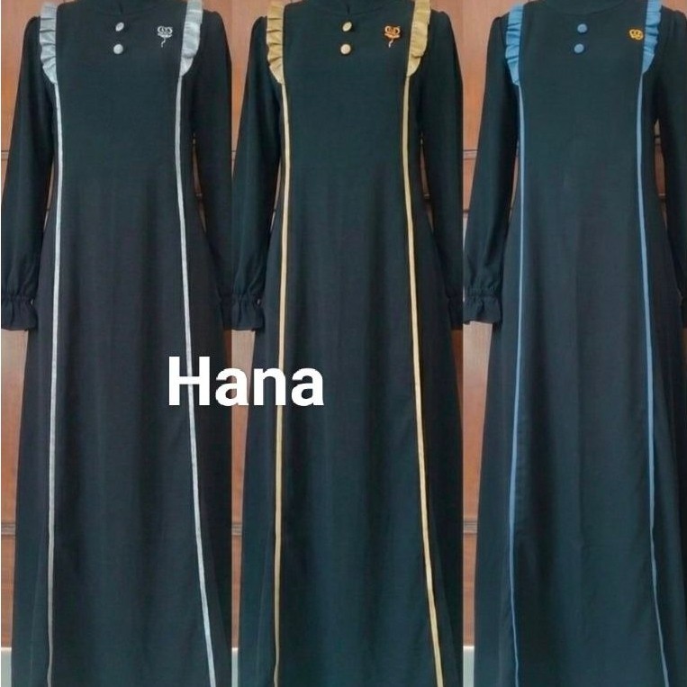 HANA, gamis syari, gamis harian, daster kece, abaya