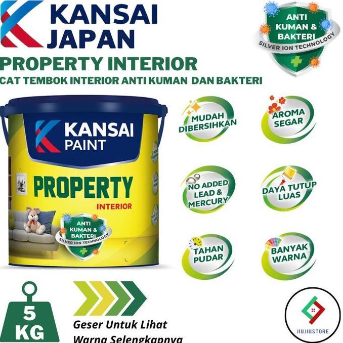 [Part 1] Cat Tembok Kansai Paint Property Interior 5Kg Cat Tembok Property 5 Kg Kansai
