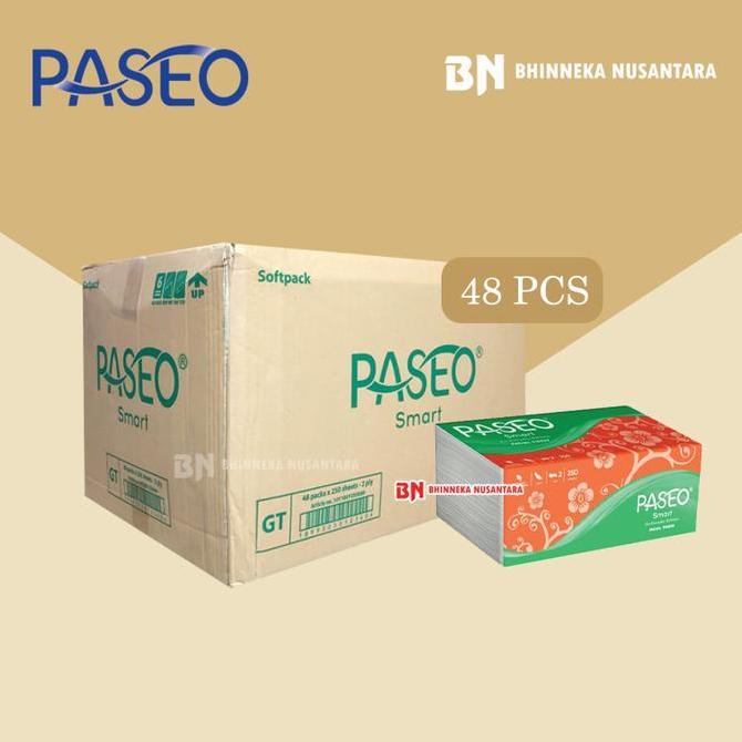Limpar - Paseo Smart Facial Tissue 250 Sheet - 1 Dus [48 Pack]