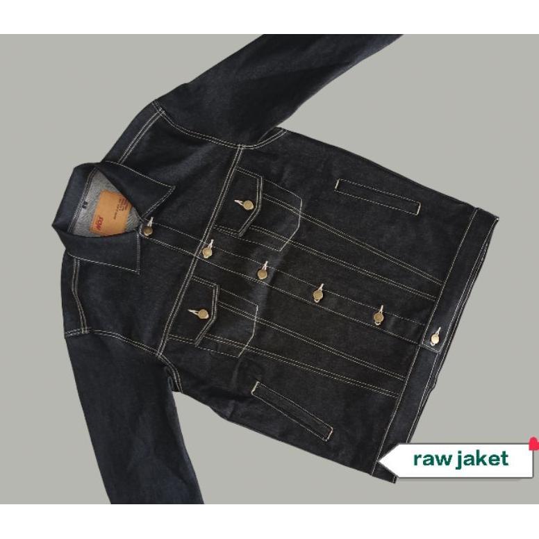 PROMO JACKET BLACK 14 oz ( RAW DENIM)