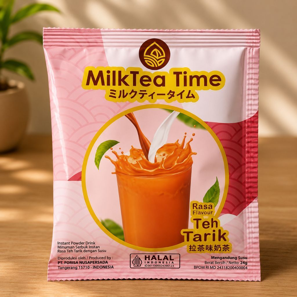 Milktea Time rasa teh tarik Sachet 24gr Isi 10 Pcs Minuman Serbuk