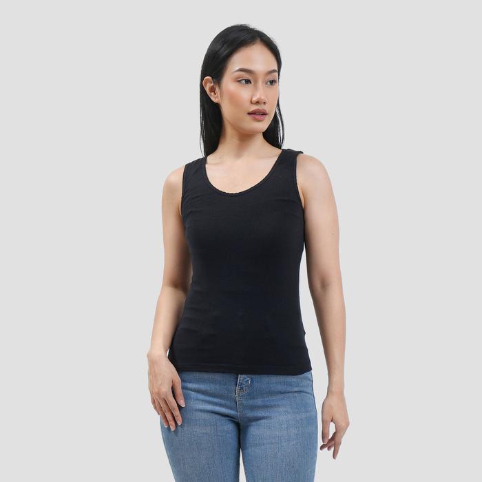 Nevada Plain Tanktop Wanita 104290270 - BLACK, L