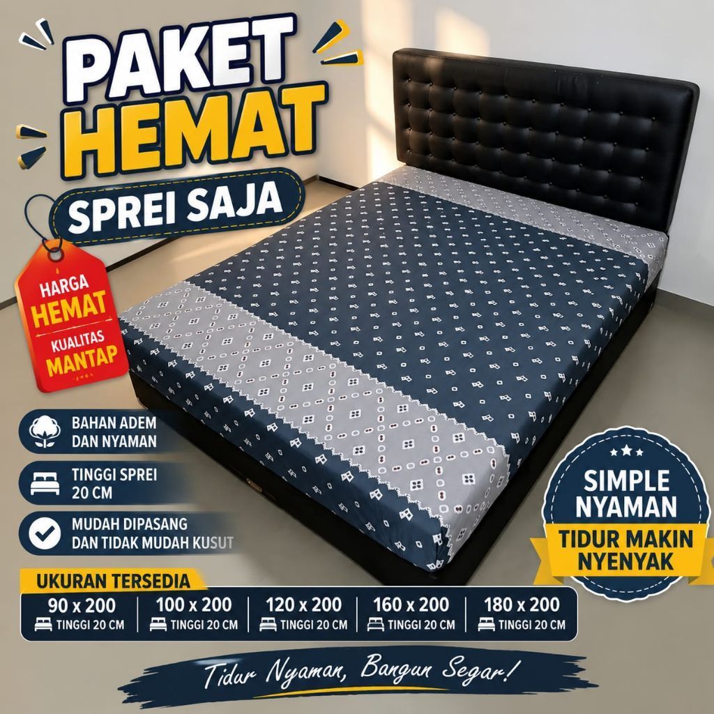 Sprei jumputan batik Solo Jogja sprei 90x200 100x200 120x200 160x200 180x200