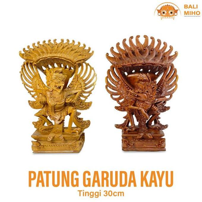 Buruan serbu] Patung Garuda Kayu 30 cm Garuda Kayu Patung Burung Garuda Bali Gwk