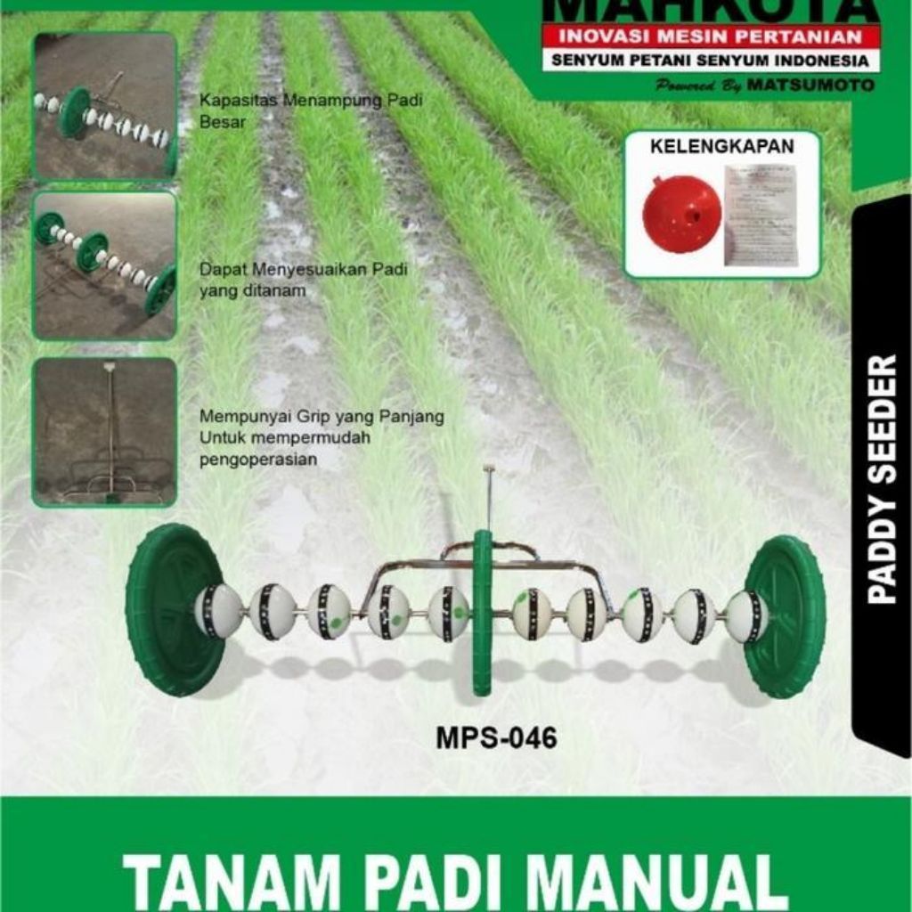Alat Tanam Padi Manual MAHKOTA MPS-046 / Paddy Seeder / TABELA