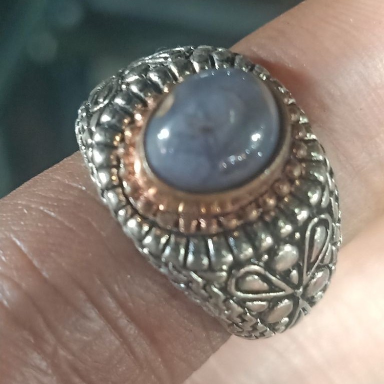 natural safir Star Burma purple