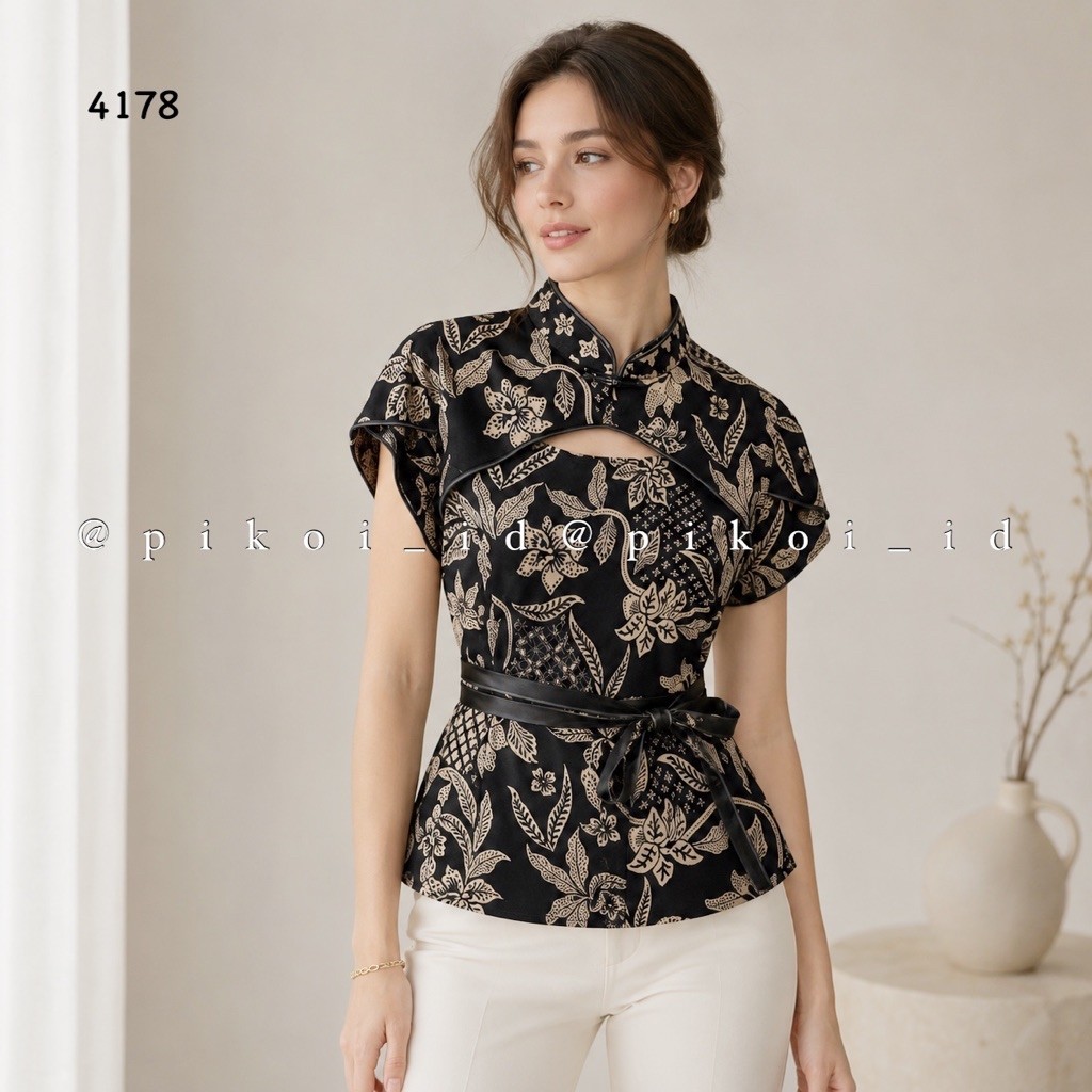 Pikoi_id | Batik wanita modern / baju batik wanita lengan pendek / batik kantor wanita modern couple