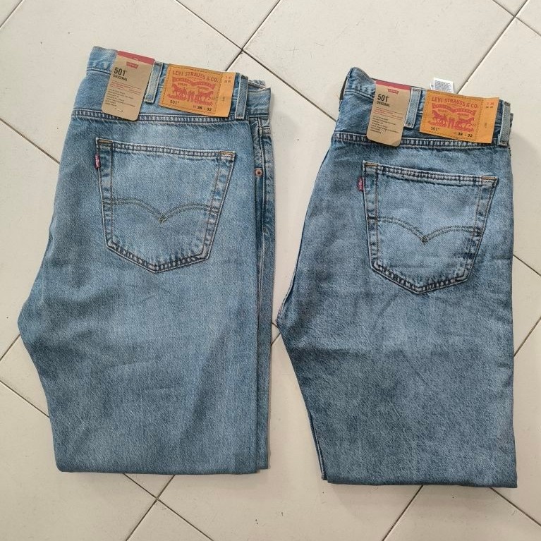 New Levi's 501 Original 100% Levi's Boutique Straight Leg Size 38 Warna Blue