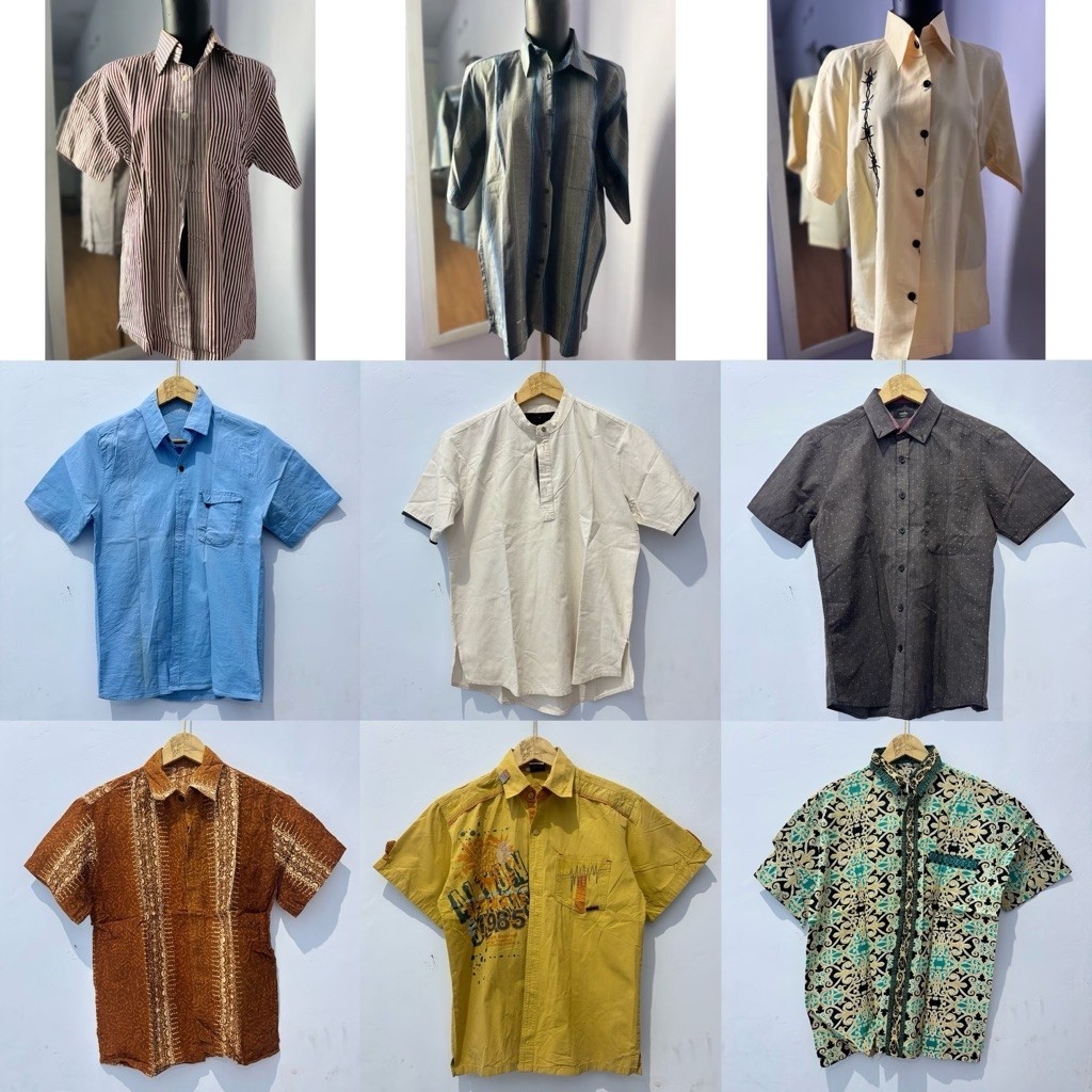 CUMA 10 RIBUAN KEMEJA PENDEK / KEMEJA PENDEK PRIA / BAJU PRIA / KEMEJA ANAK / BAJU ANAK / ATASAN PRI