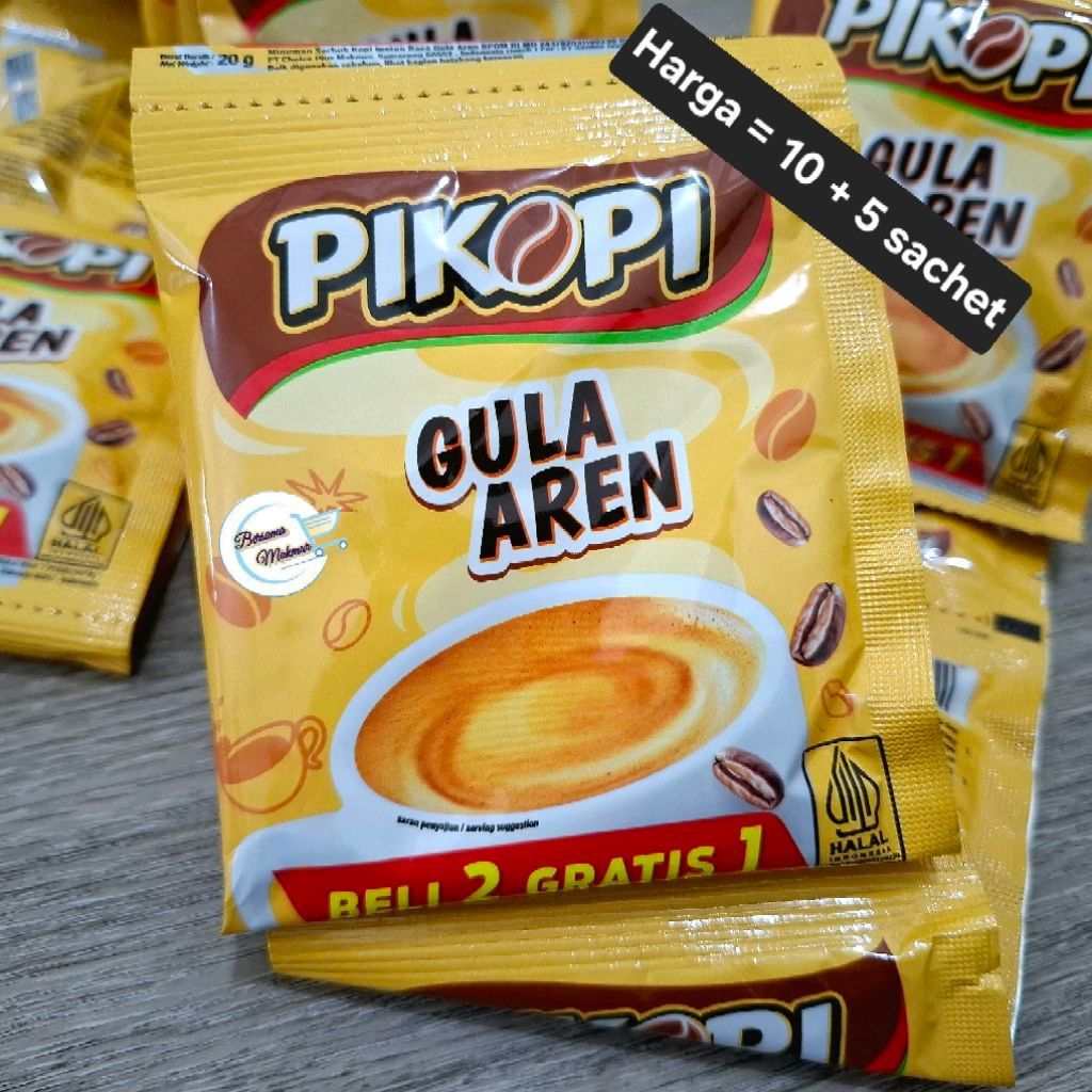 Pikopi gula aren renceng (promo 10 sachet bonus 5 selama persediaan masih ada)