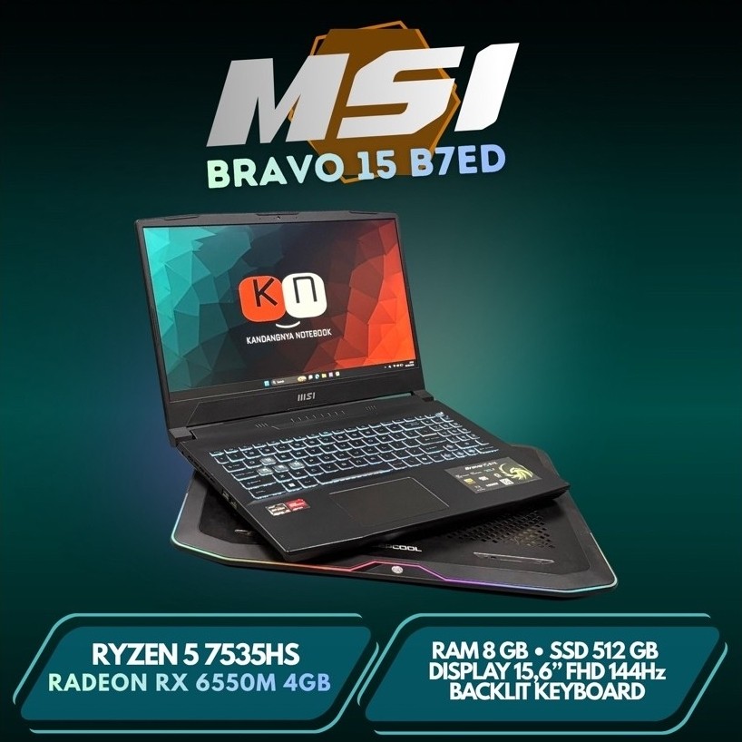 Msi Bravo 15 B7ED Ryzen 5 7535HS AMD Radeon FHD 144hz