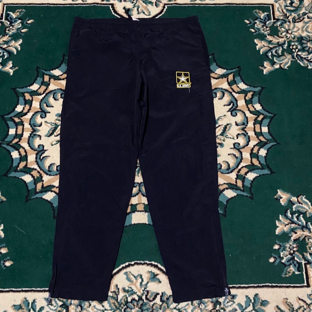 US Army APFU Army Physical Fitness Uniform Nylon Pants Hitam Size W47 LPaha30 P97 OL18 Lingkar Pingg