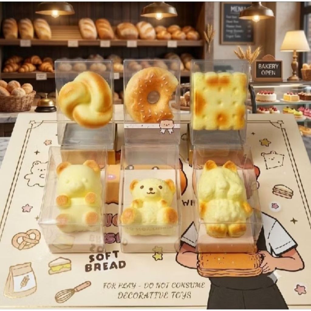 Mainan Squishy stress relief bread squeeze toy