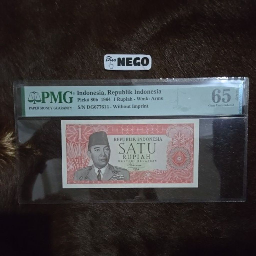 Oeang Koe Now PMG 1 Rupiah Soekarno Tahun 1964