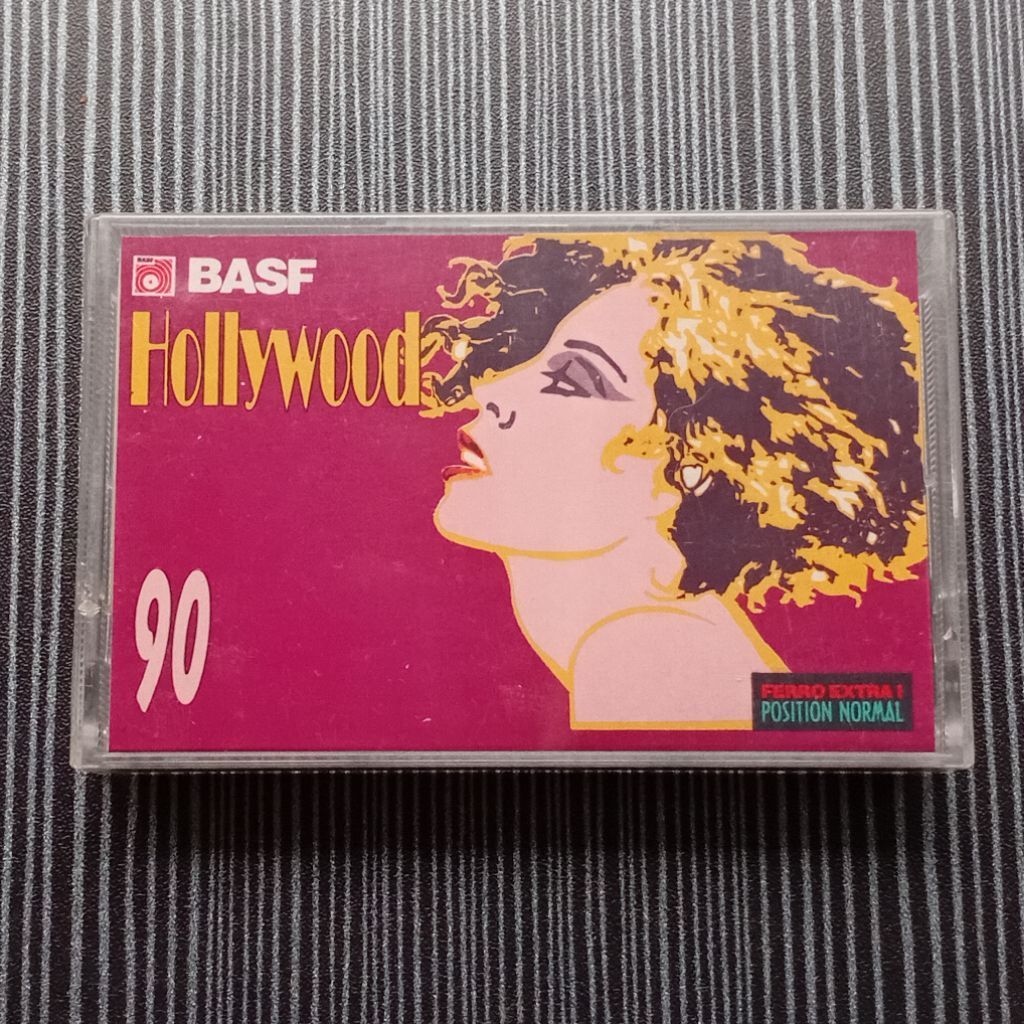 Kaset Pita Kosong BASF Hollywood 90 Type I 1994 Made in Indonesia NOS Segel
