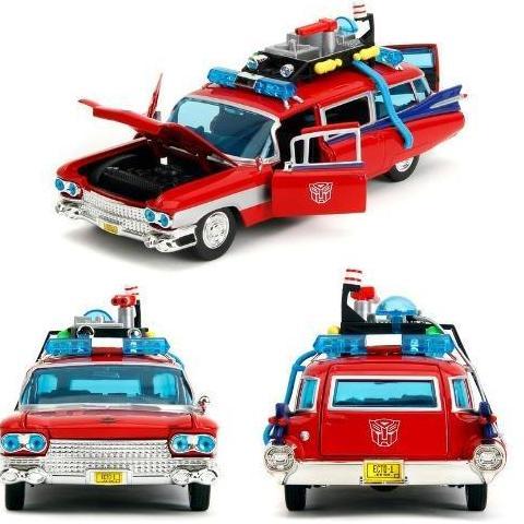 35466 - JADA TOYS 1/24 GHOSTBUSTERS ECTO-1 TRANSFORMERS MASHUP SMETOY