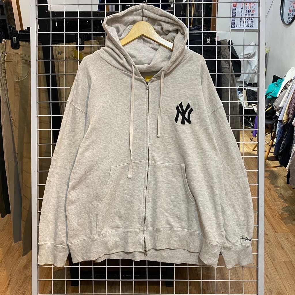 MLB Yankes Misty Grey Zip Hoodie #Hd3036