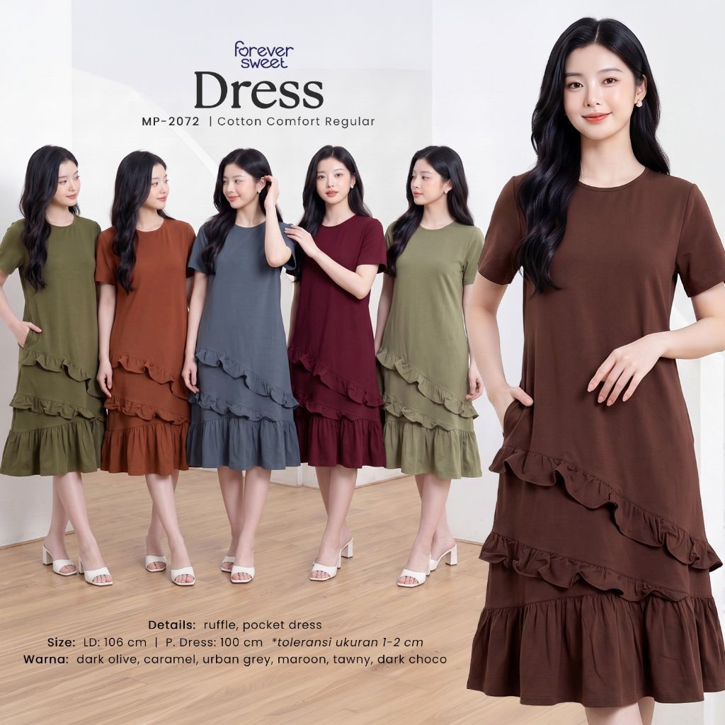 Forever Sweet - Dress Cotton Comfort MP - 2072 - Dress Forever Sweet Terbaru