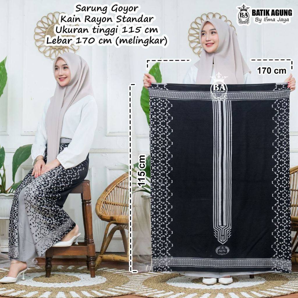 Wanita Motif Batik Agung Santung Goyor Adem 115cm Motif Rabani Palestina