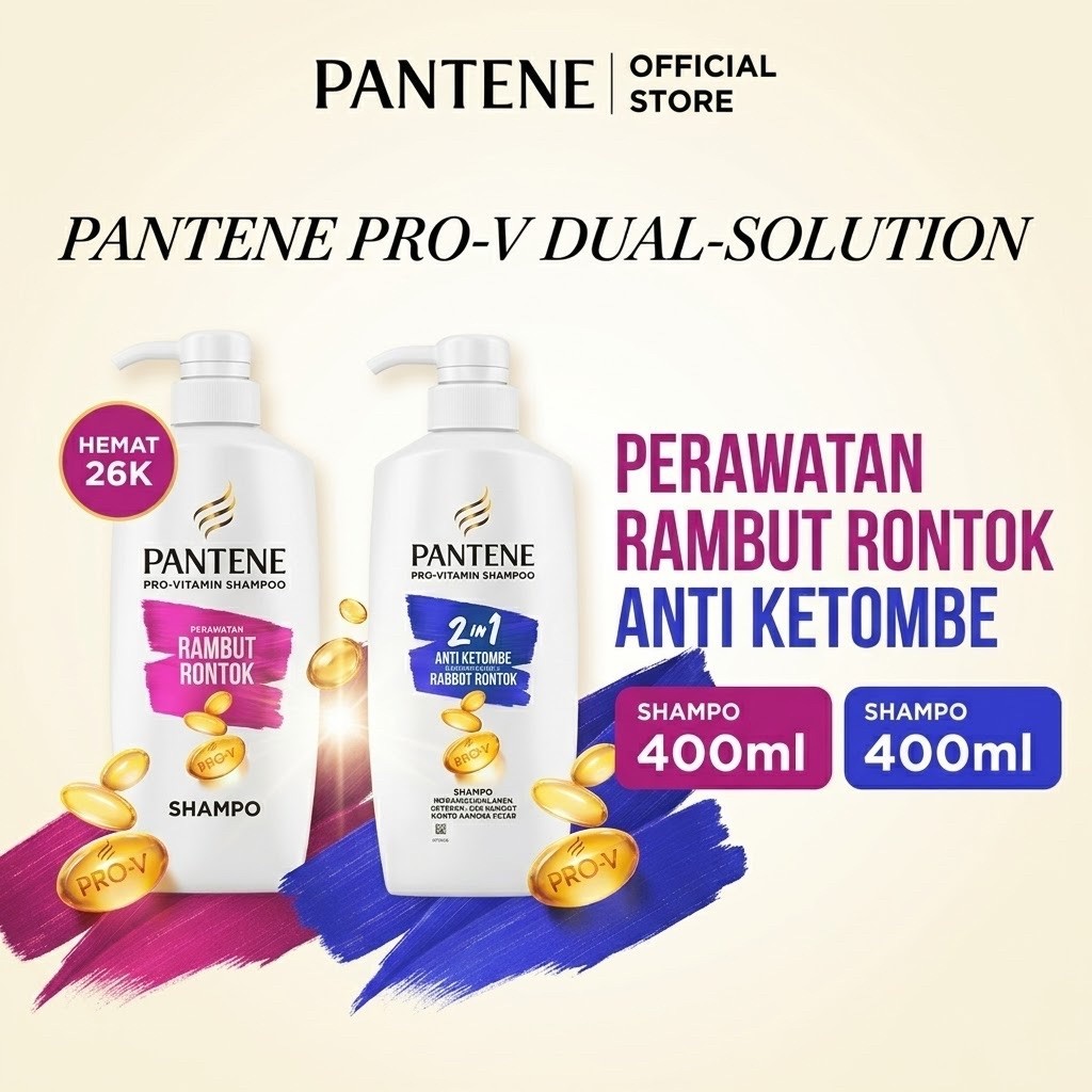 SHAMPO PANTENE 400ML BOTOL PUMP UKURAN BESAR SHAMPO PANTENE RAMBUT RONTOK PANTENE SHAMPO ANTI KETOMB