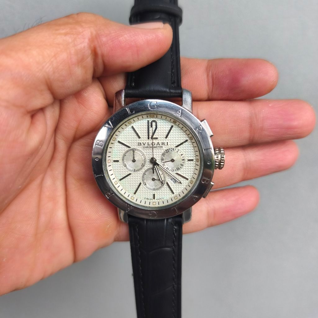 JAM TANGAN BVLGARI CHRONOMETER ANALOG BEKAS SECOND