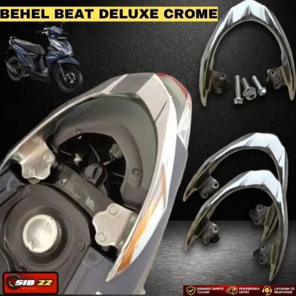 Behel Begel Beat Deluxe Beat Street Pegangan Jok Belakang Beat Deluxe Street Planger Silver Chrome P