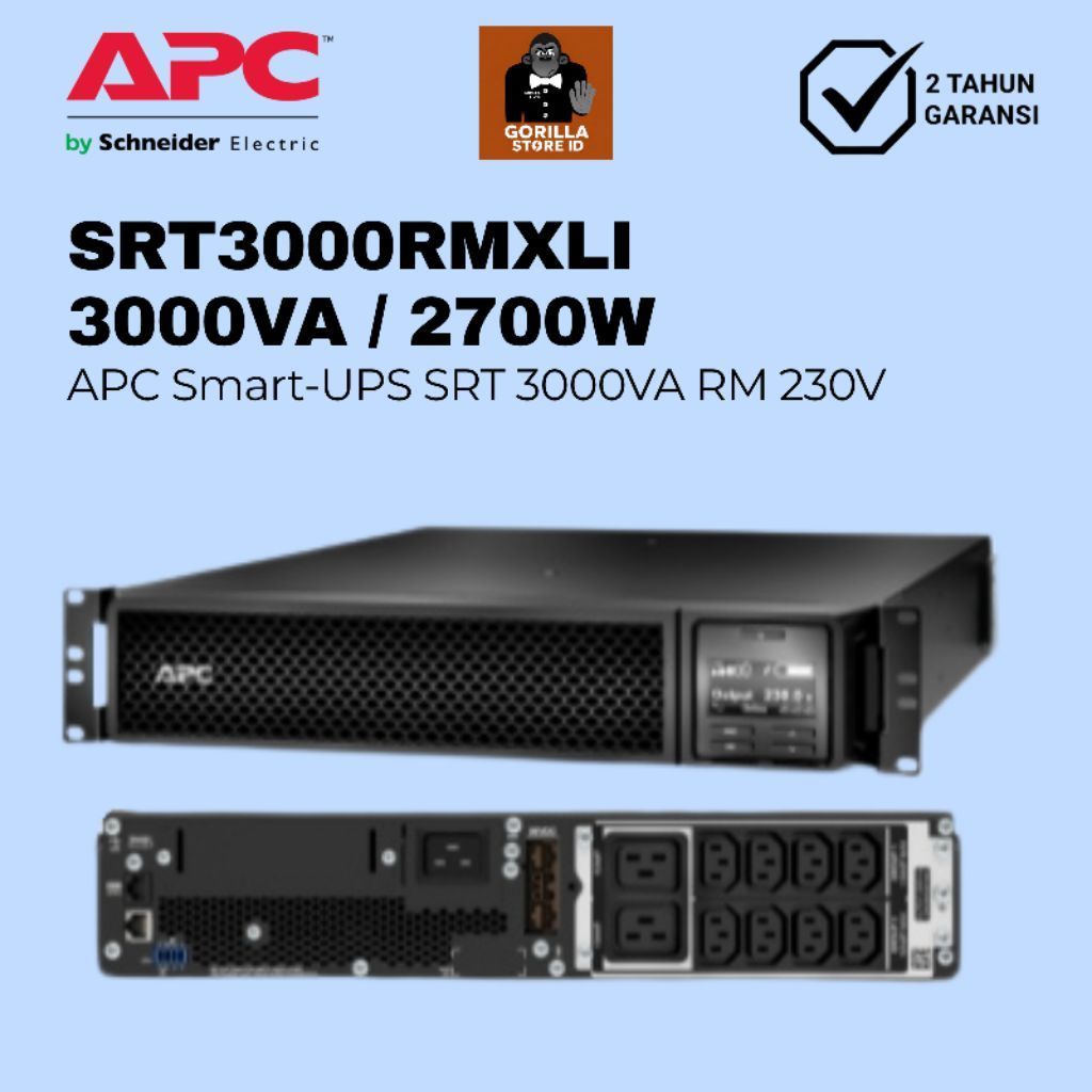 UPS APC SRT3000RMXLI Smart-UPS SRT 3000VA RM 230V UPS APC SRT