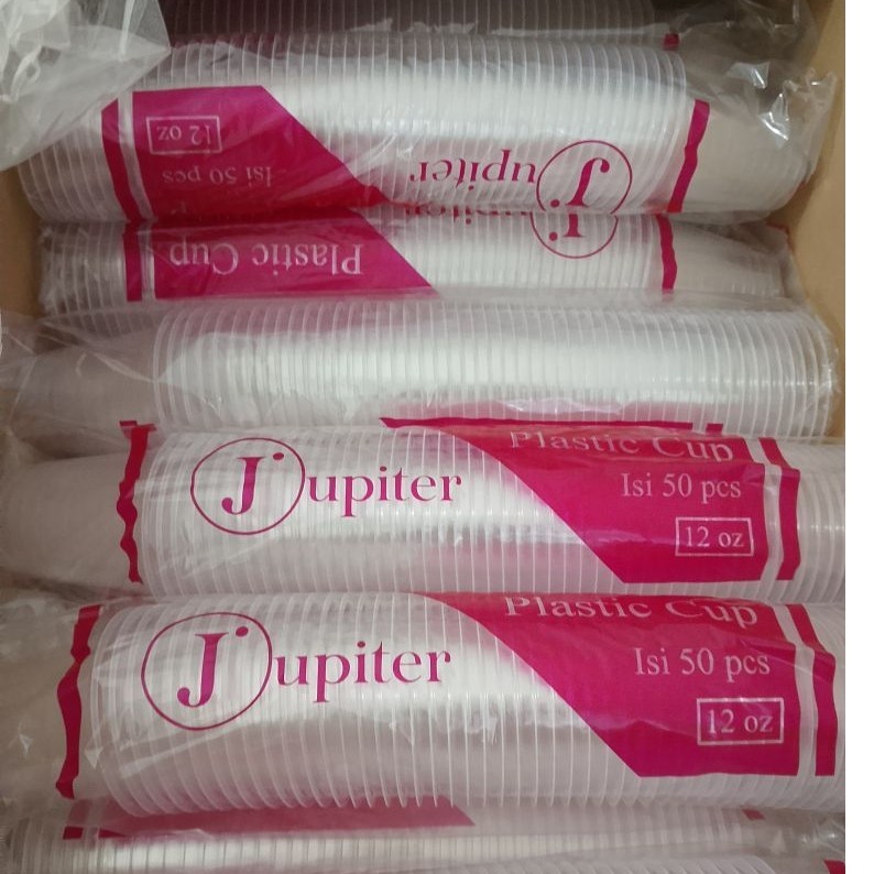 ( Dus / 2000 PC) Gelas Pop ice Merek Jupiter 10-16 Oz