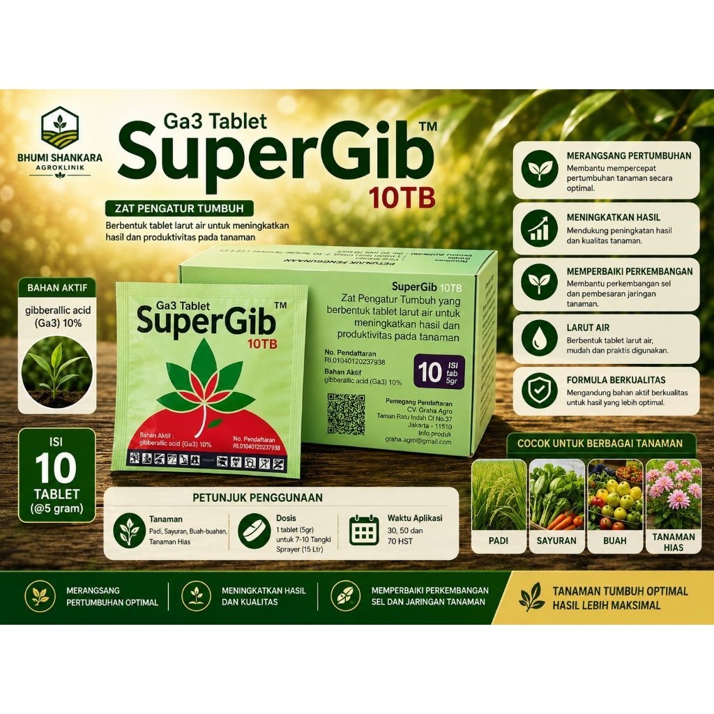 ZPT - SuperGib ORI, My Gibb, Gibrill GA3 Tablet Super Premium bukan Golden Gibb, King Gibb, Dewa Gib