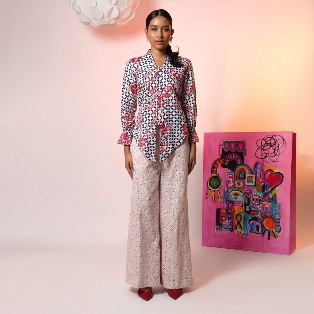 Sovinska Atasan Kebaya N41 Batik Merah New Model