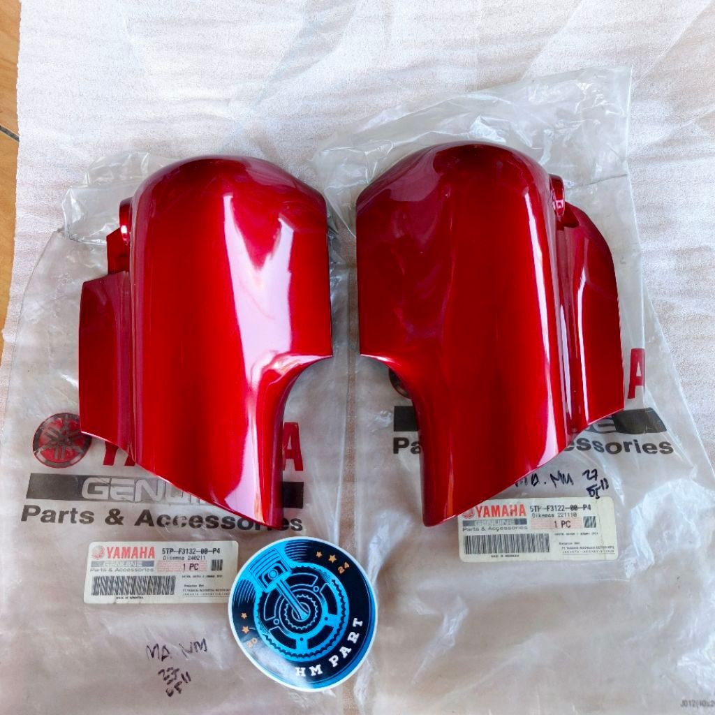 COVER TUTUP SHOCK SLEBOR DEPAN KANAN KIRI MERAH MAROON YAMAHA JUPITER Z LAMA BURHAN 5TP ORIGINAL YGP