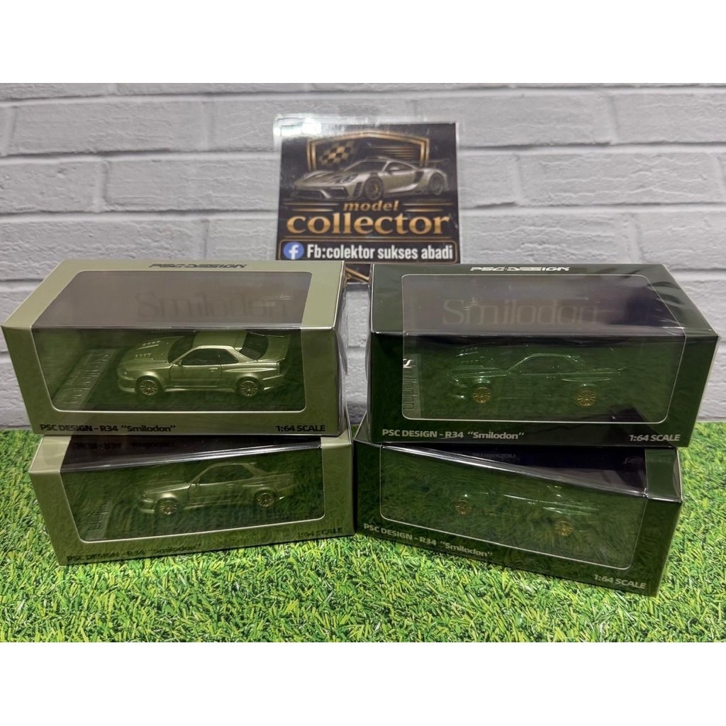TimeMicro × PSC DESIGN 1/64 R34 "Smilodon" Millennium Jade & Dark Green Diecast Model.  TM648405 "Sm