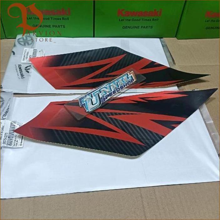 STIKER SETIKER STRIPING SETERING LOGO EMBLEM TANGKI NINJA SS SE ORANGE 2015 ORIGINAL KAWASAKI READY 