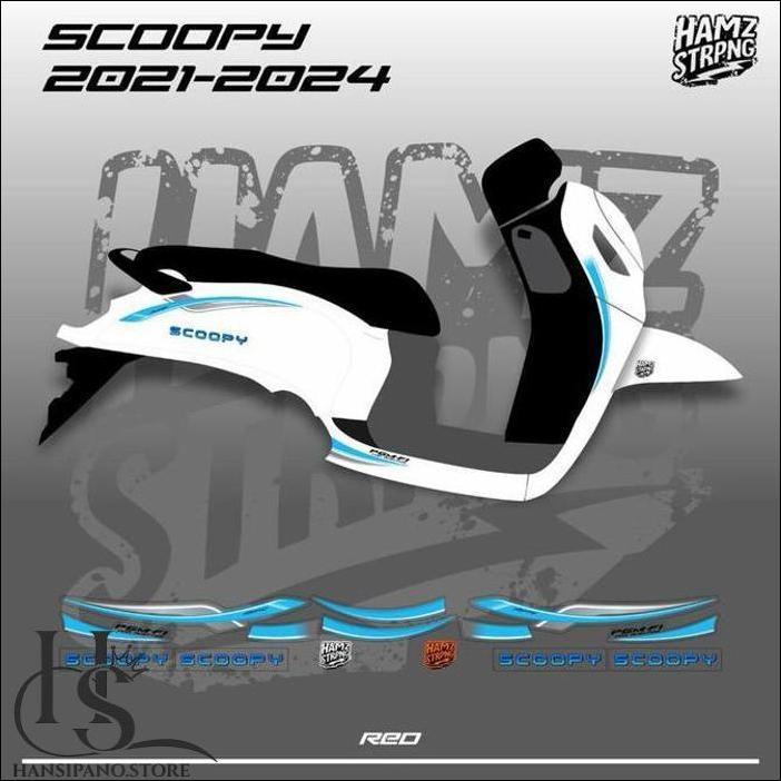 STRIPING TRANSPARAN SCOOPY 2021-2024 PRESTIGE STICKER SIMPEL MODIFIKASI HIGH QUALITY