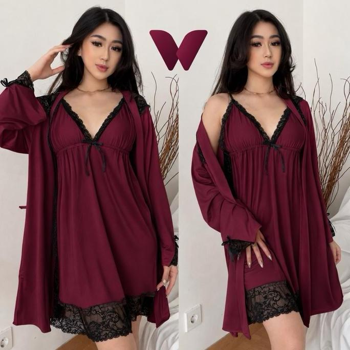 WILDNOD - Benita S - 7XL (LD 70-160cm) nightdress & kimono