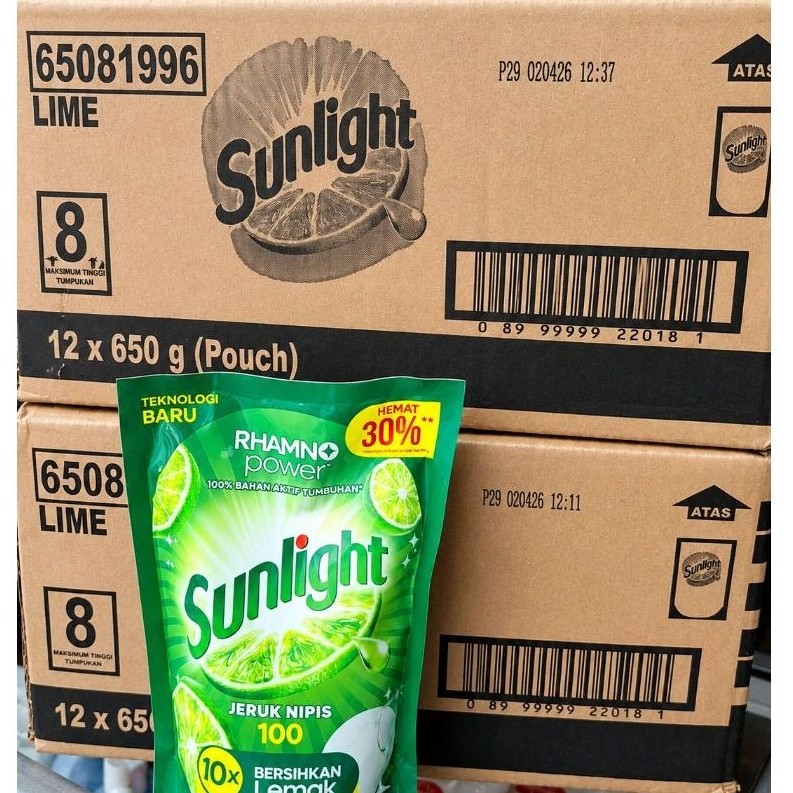 Sunlight Jeruk Nipis 650gr 1 DUS isi 12