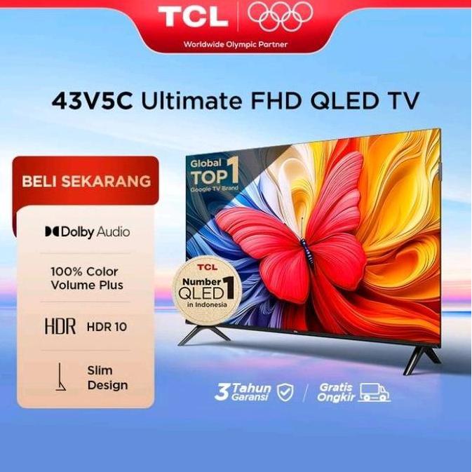 Tv Tcl 43V5C 43 Inch Qled Fhd Google Tv