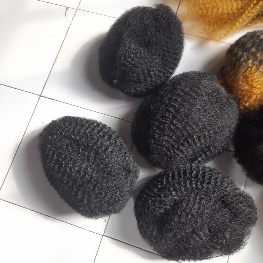 Rambut afro afrika warna hitam