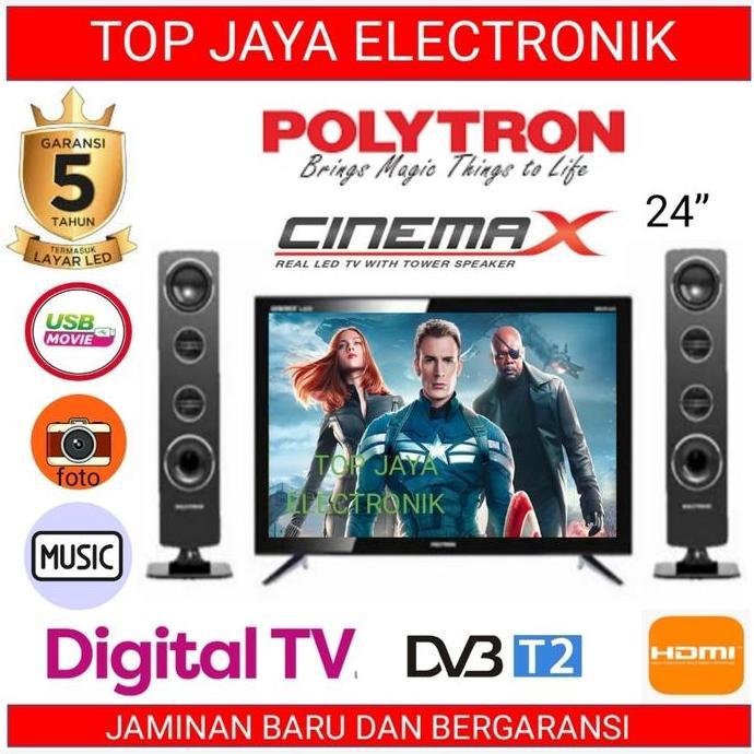 Led Tv Polytron 24 Inch Digital Cinemax/Polytron Led Tv 24 Inch Digital Tv