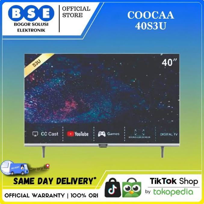 Tv Coocaa Led 40 Inch 40S3U Smart Tv Digital Termurah Led Coocaa S3U 40 Inch