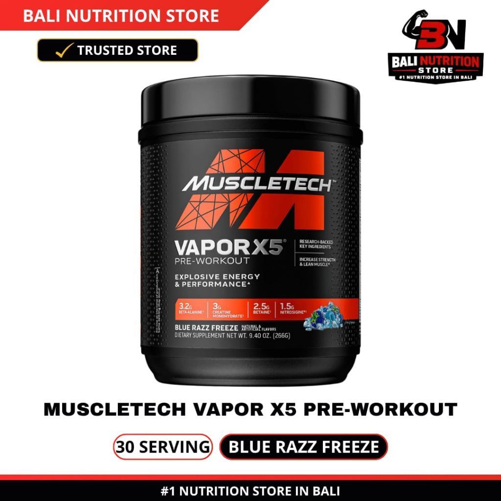Muscletech VAPOR X5 30 Servings Next Gen Pre-workout Suplemen Gym - Pre workout Increase Energy Focu